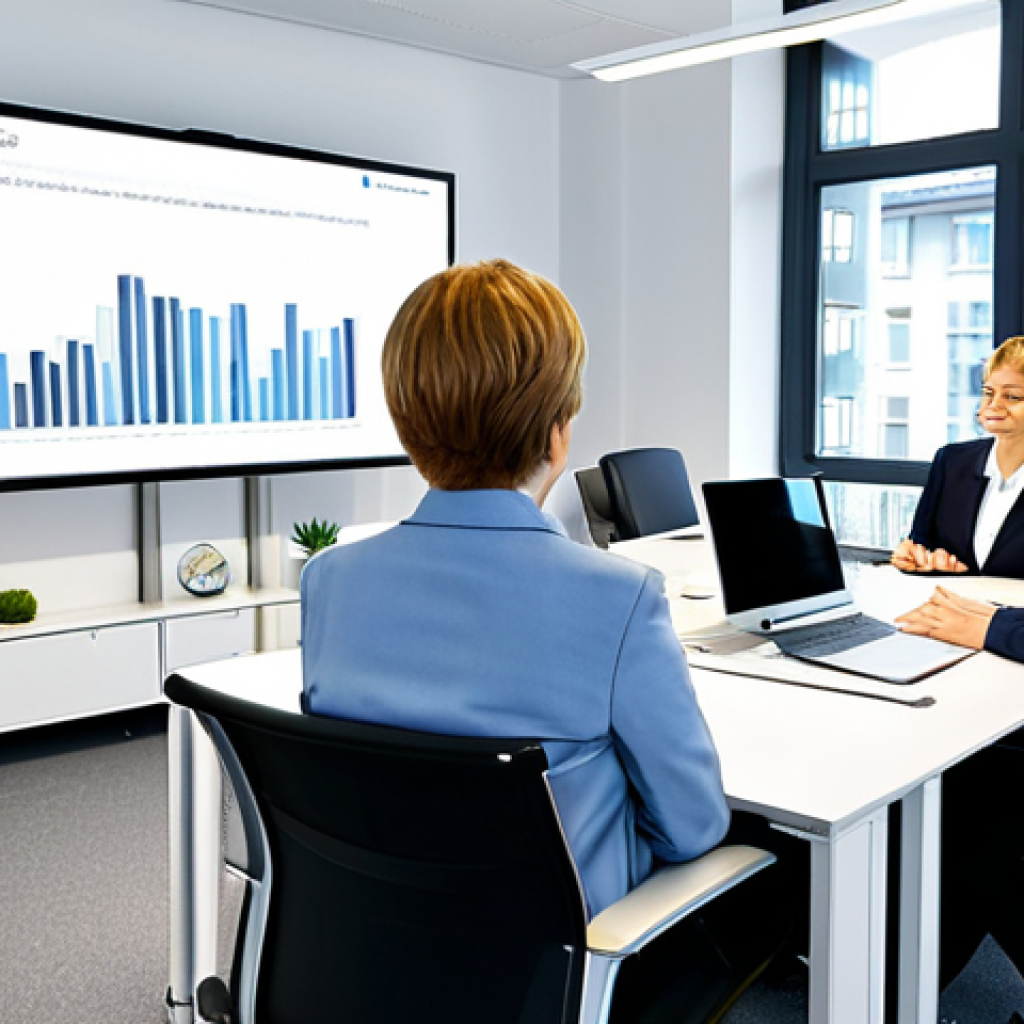 Modern Office Safety**
"A bright, modern office space in Germany. A friendly looking female safety expert, fully clothed in professional business attire, is giving a presentation to a group of diverse office workers. The presentation visuals focus on ergonomic workstation setups and stress reduction techniques, displayed on a large screen. Safe for work, appropriate content, fully clothed, professional setting, perfect anatomy, natural proportions, well-lit, corporate environment. The scene promotes a safe and healthy work environment, family-friendly. German office culture elements subtly present."
**
